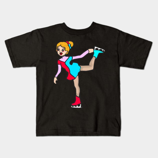 Figure skating ice skating ice skating ice sport Kids T-Shirt by KK-Royal